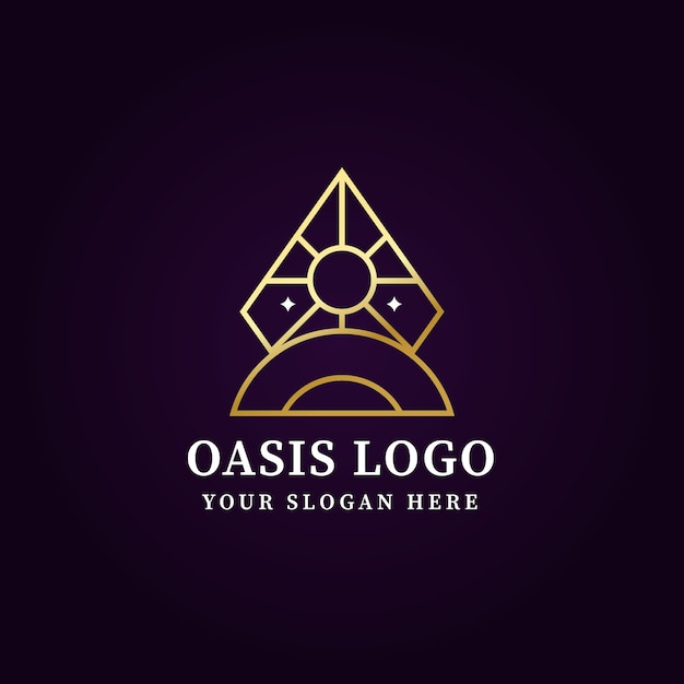 Free vector gradient oasis logo template