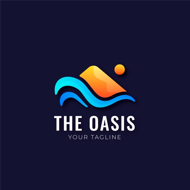 Gradient oasis logo template