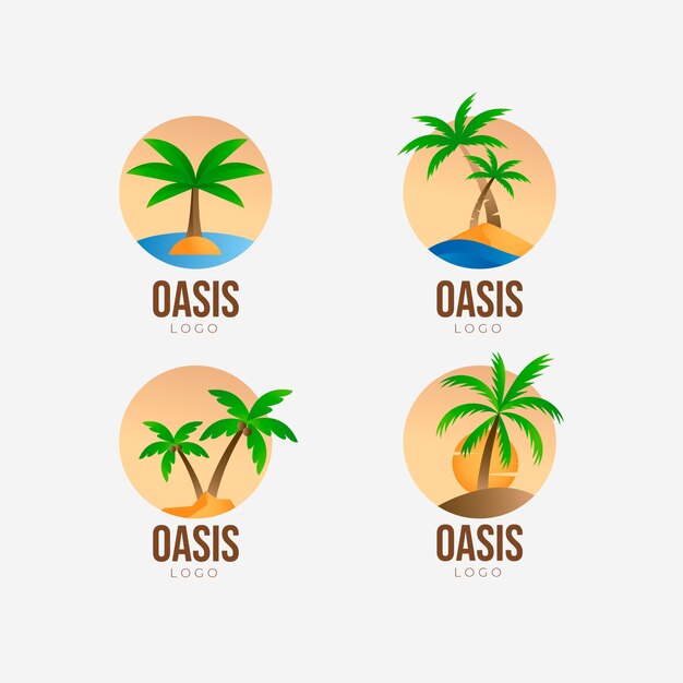 Gradient oasis logo template