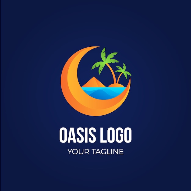 Gradient oasis logo template