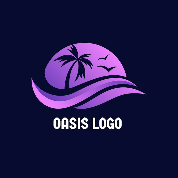 Gradient oasis logo template