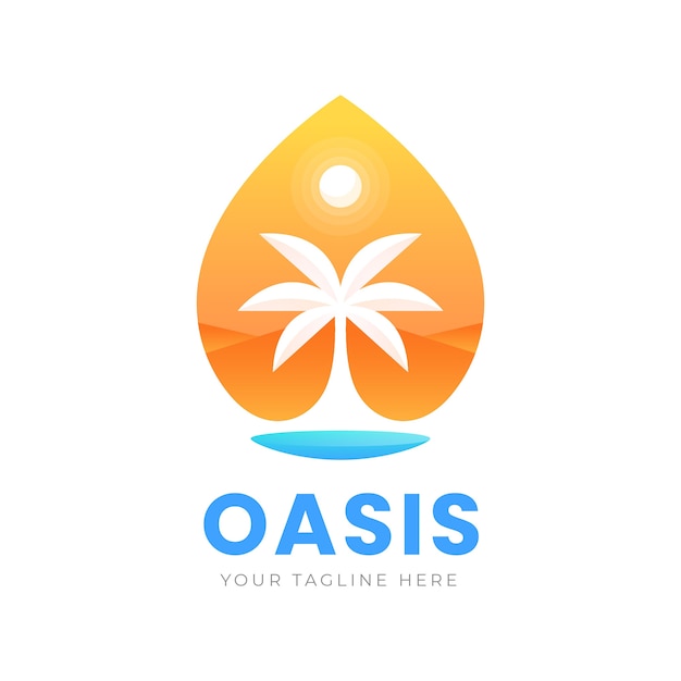 Gradient oasis logo template