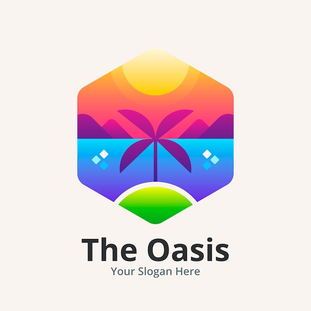 Gradient oasis logo template