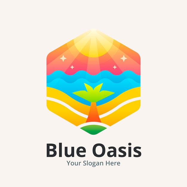 Gradient oasis logo template