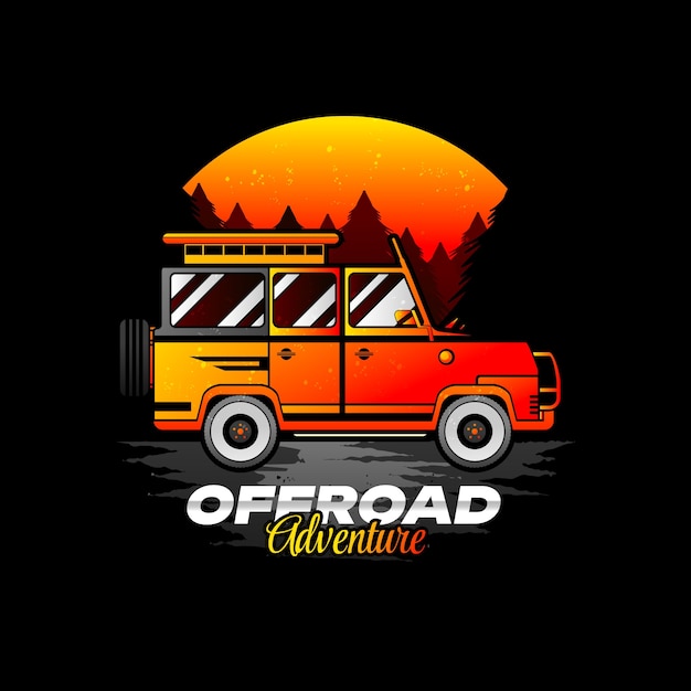 Gradient offroad logo template