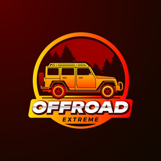 Free Vector gradient offroad logo template