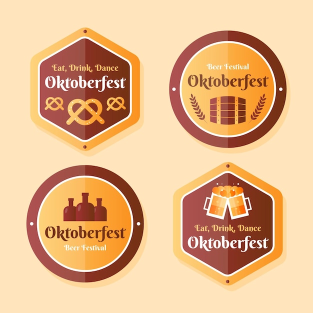 Gradient oktoberfest badges collection