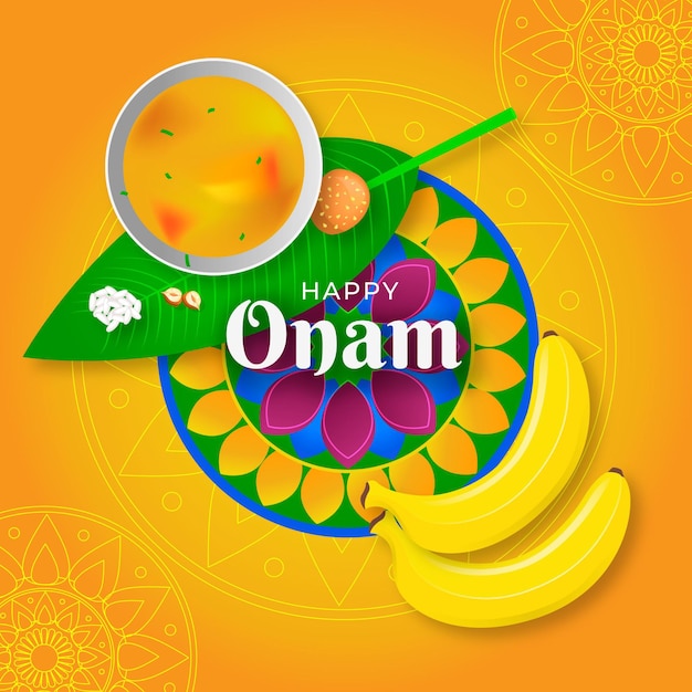 Gradient onam illustration