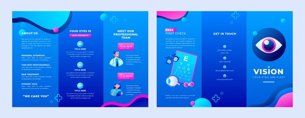 Gradient ophthalmologist brochure template