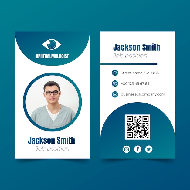 Gradient ophthalmologist id template