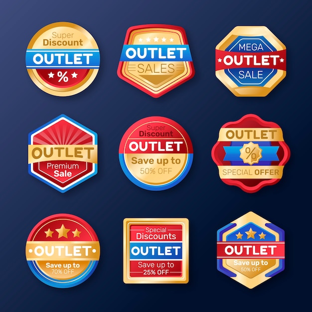 Gradient outlet  label collection