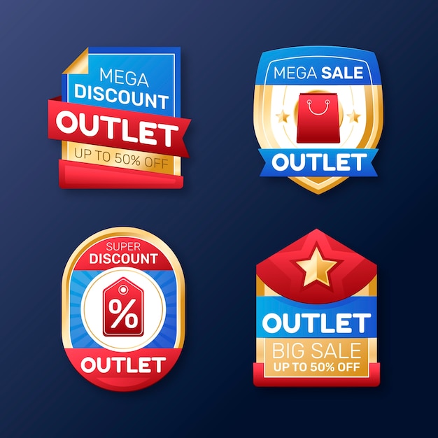 Gradient outlet  label collection