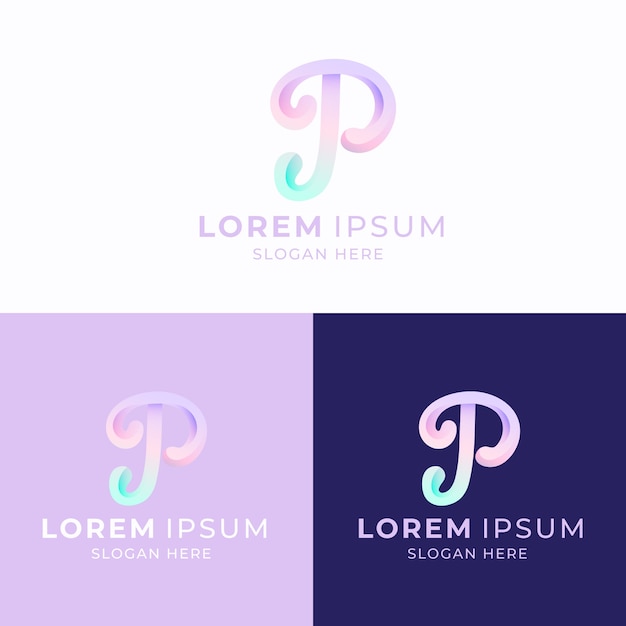 Gradient p letter logo