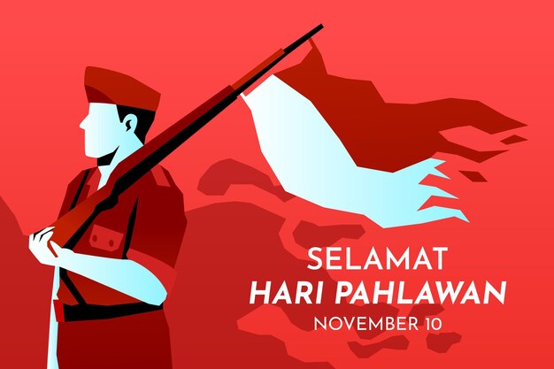 Gradient pahlawan heroes day