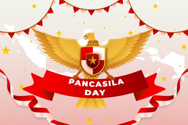 Gradient pancasila day background