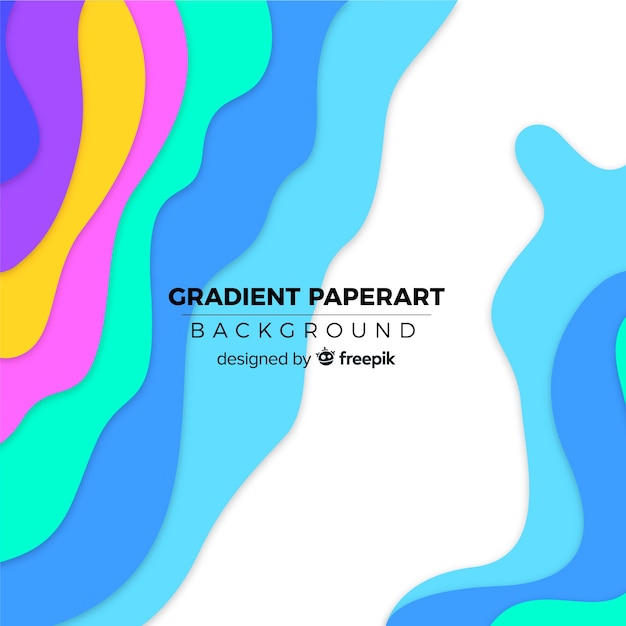 Gradient paperart background