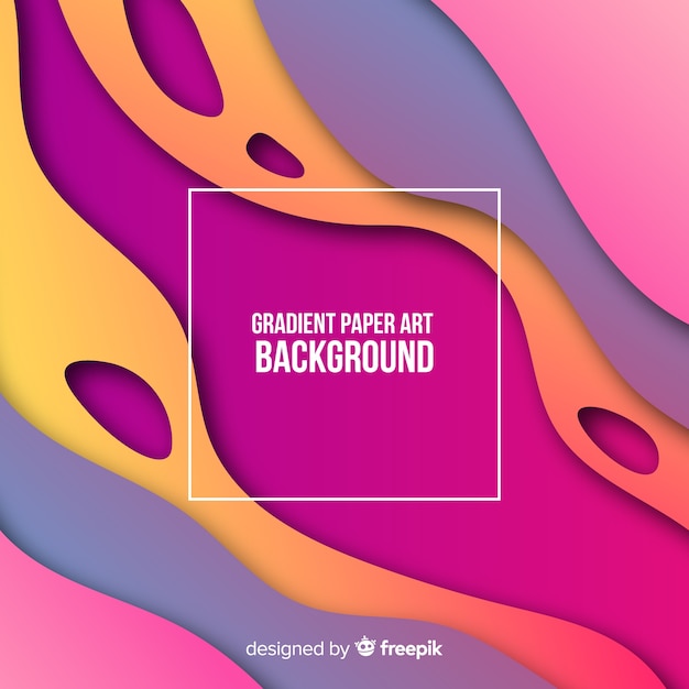 Gradient paperart background