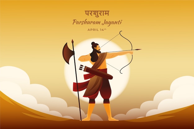 Free Vector gradient parshuram jayanti illustration