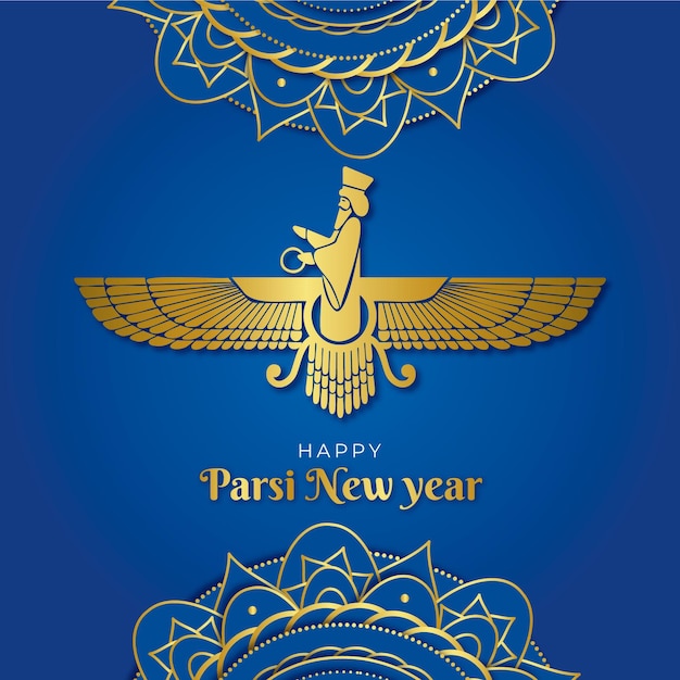 Gradient parsi new year illustration