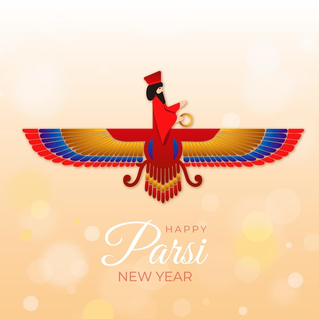 Free Vector gradient parsi new year illustration