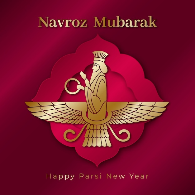 Gradient parsi new year illustration