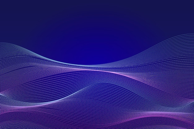 Free Vector gradient particle wave background