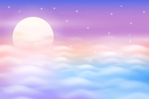 Free vector gradient pastel sky background