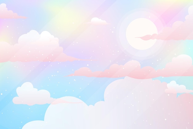 Free Vector gradient pastel sky background