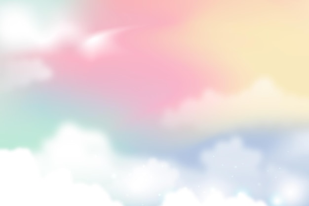 Free vector gradient pastel sky background