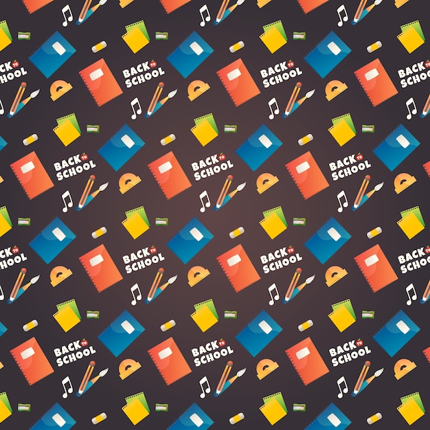 Free Vector gradient pattern design for back to school season