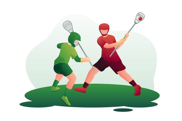 Free Vector gradient person playing lacrosse