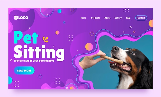 Gradient pet sitting template