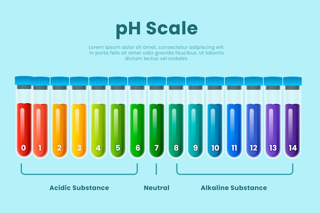 Free Vector gradient ph scale infographic