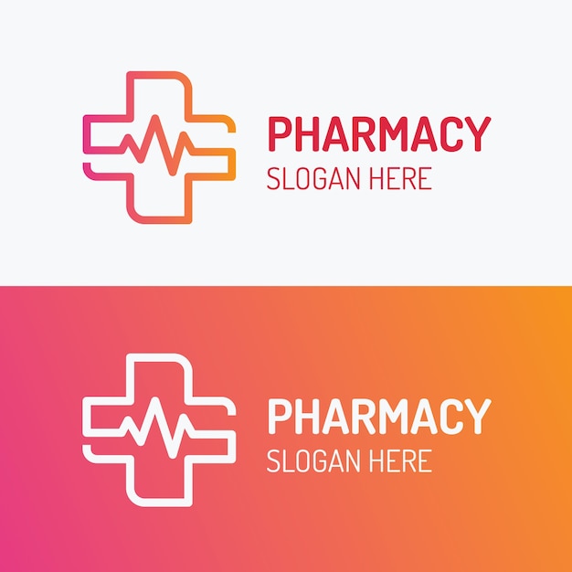 Gradient pharmacy logo template