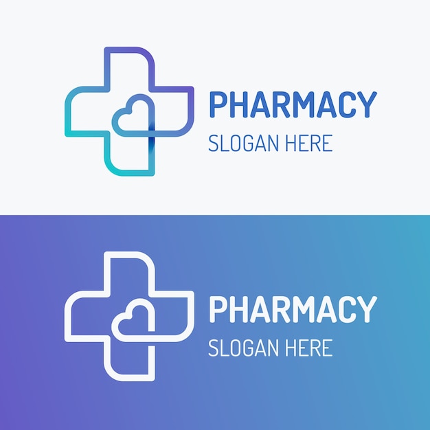 Gradient pharmacy logo template