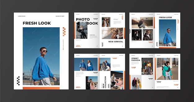 Gradient photobook template design