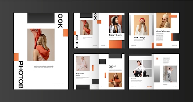 Gradient photobook template design