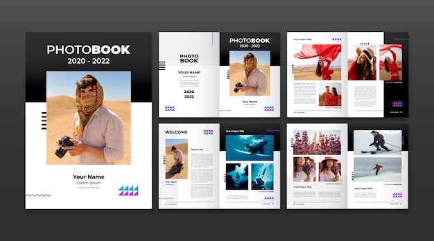 Gradient photobook template design