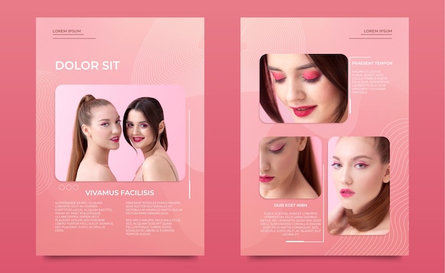 Gradient photobook template design