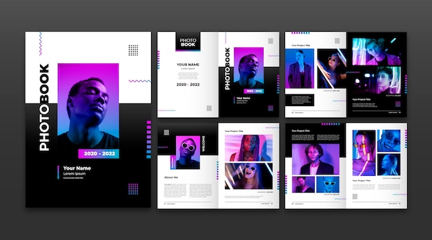 Gradient photobook template