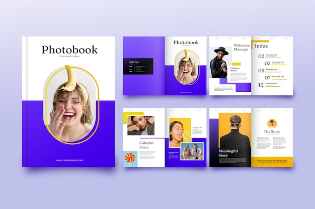 Gradient photobook template