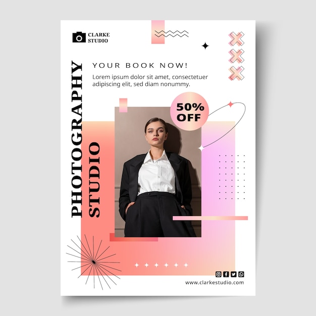 Gradient photography studio poster