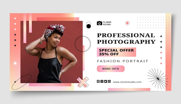 Gradient photography studio sale banner