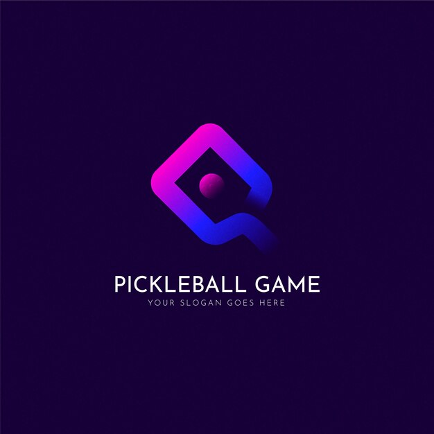 Gradient pickleball logo template