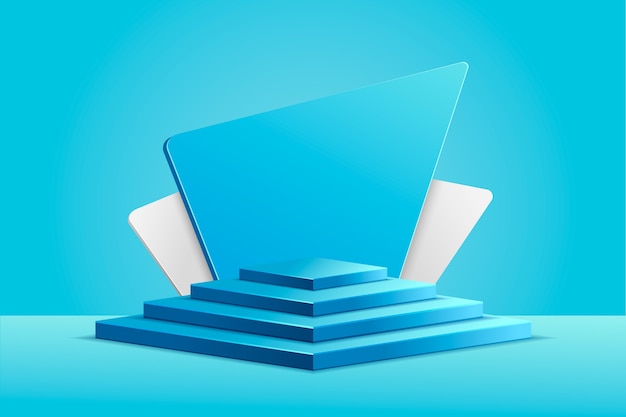 Free Vector gradient podium background