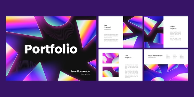 Gradient portfolio templates