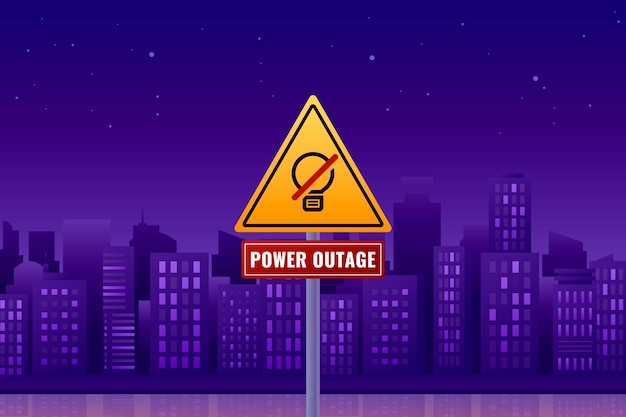 Free Vector gradient power outage background