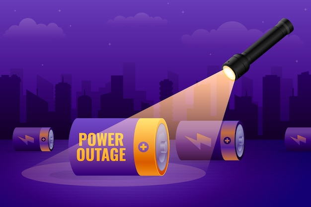 Free Vector gradient power outage background