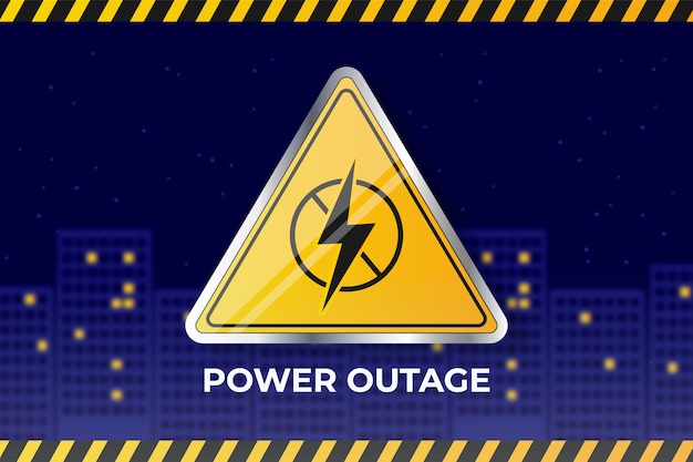 Free Vector gradient power outage background