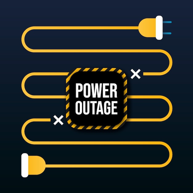 Free vector gradient power outage illustration